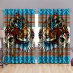 the native lion dream tribe pattern print blackout curtains native style lovers gift blackout window curtains 100 polyester 417 1079 1 0