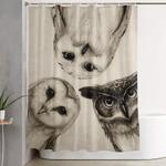 the owls 3 shower curtain 0