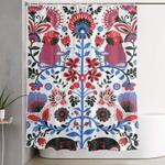 the pug of folk shower curtain 0