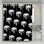 the punisher skull marvel shower curtains 0