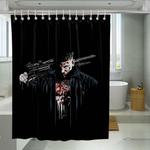 the punisher with weapon shower curtains 0