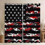 the red camouflage ussa flag curtains set room decor item usa style blackout window curtains 100 polyester 41 7 107 9 0