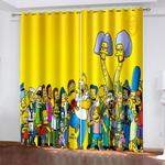 the simpsons curtains pattern blackout window drapes 0