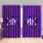 the symmetric purple butterfly with floral curtain for butterfly lovers blackout window curtains 100 polyester 417 1079 0