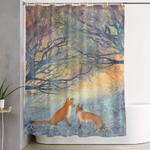 the two foxes shower curtain 0
