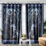 the vibe of wild wolf by the moon curtains idea gift native style blackout window curtains 100 polyester 417 1079 0