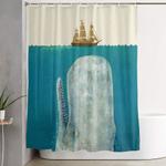 the whale colour option shower curtain 0