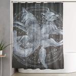 the white foxes shower curtain 0