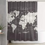 the world map shower curtain 0