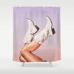 these boots glitter miami vibes shower curtain 0