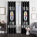 this is a lifetime membership steelers window curtain 0