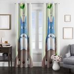 three character totoro window curtains 0