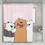 three character we bare bears shower curtains 0