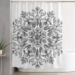 thrive monochrome mandala shower curtain 0