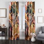 thunder midoriya izuku orange window curtain 0