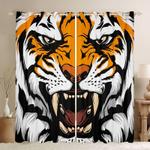 tiger all over blackout curtains tiger watercolor window curtains tiger wild animal lovers gift idea blackout window curtains 100 polyester 41 7 107 9 0