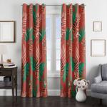 tiger chinese ornament flora window curtain 0