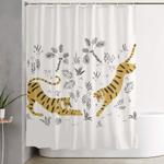 tiger dive shower curtain 0
