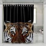tiger head shower curtains 0