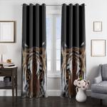 tiger head window curtains 0