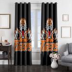 tigers logo team football dark window curtain 0