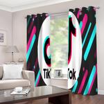 tiktok curtains 2 panels blackout window drapes for room decoration 0
