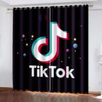 tiktok curtains blackout window treatments drapes for room decoration 0