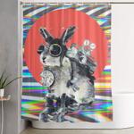 time traveller shower curtain 0