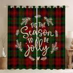 tis the season to be jolly blackout curtain christmas pattern curtain christmas decoration blackout window curtains 100 polyester 41 7 107 9 0