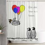 to be a flying penguin shower curtain 0