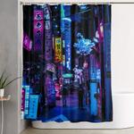 tokyos blade runner vibes shower curtain 0