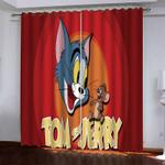 tom and jerry curtains pattern blackout window drapes 0