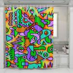 tone cartoon network pattern shower curtains 0