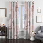 traditional ornament oval and lines window curtain 0