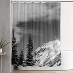 trees taller than the highest peak shower curtain 0