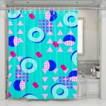 triangle square and circle abstract shower curtains 0
