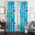 triangle square and circle abstract window curtain 0