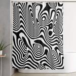 trippy background shower curtain 0