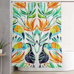 Tropical Toucans Shower Curtain Set Bathroom Set For Bathroom Decor Best Gift For Friends