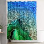 turquoise green agate mineral gemstone shower curtain 0