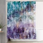 turquoise purple quartz crystal shower curtain 0