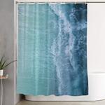 turquoise sea shower curtain 0