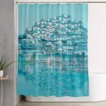 turquoise shower curtain 0
