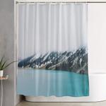 turquoise water shower curtain 0