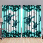 turtle couple blackout curtains sea turtle ocean window curtains home decoration parents gift blackout window curtains 100 polyester 417 1079 0