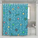 twirl box shapes pattern shower curtains 0
