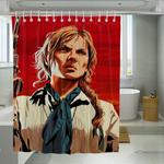 two guns girl red dead redemption 2 shower curtains 0