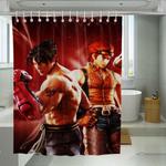 two men from tekken game shower curtains 0