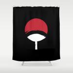 uchiha clan logo shower curtain 0