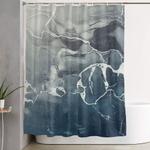 ultramarine marble shower curtain 0